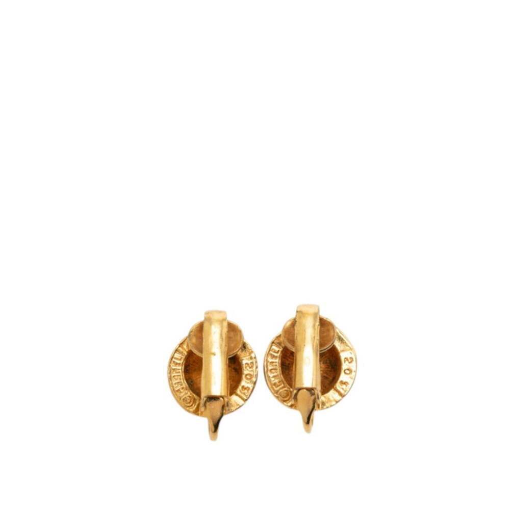 CHANEL Authentic Green Logo Earrings - Picture 2 of 3